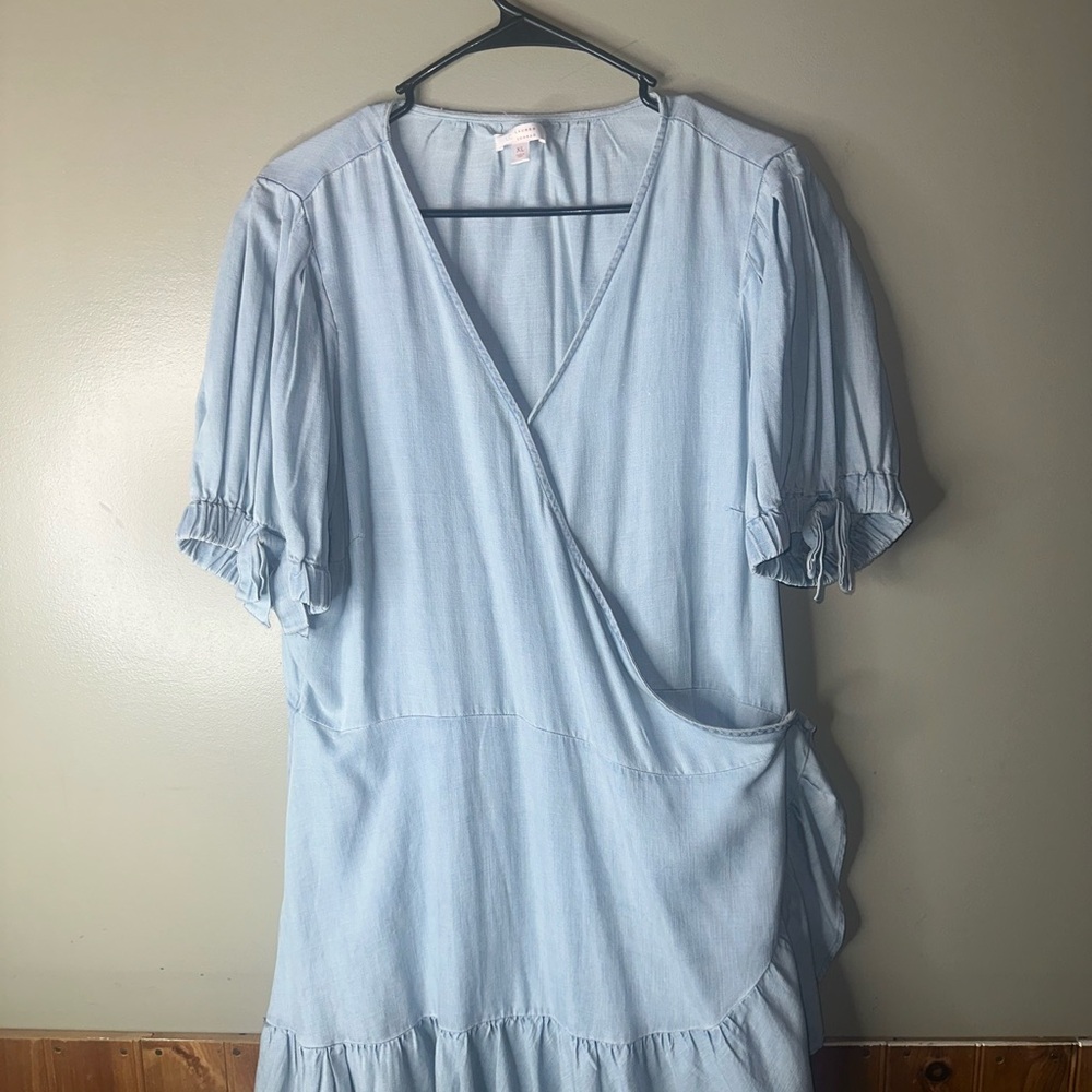 Lauren Conrad Light Blue Chambray Wrap Dress Women’s XL